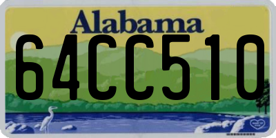 AL license plate 64CC510