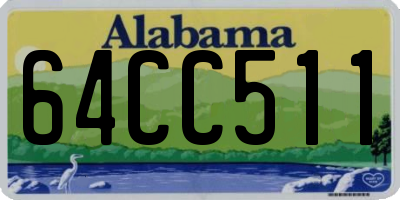 AL license plate 64CC511