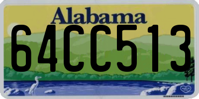 AL license plate 64CC513