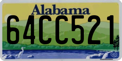 AL license plate 64CC521