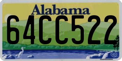 AL license plate 64CC522