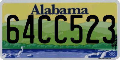 AL license plate 64CC523