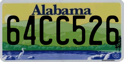 AL license plate 64CC526
