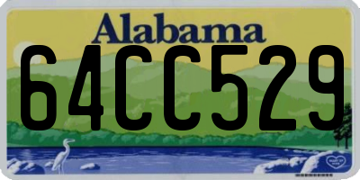 AL license plate 64CC529