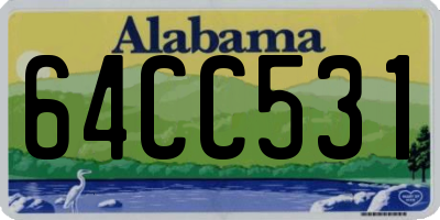AL license plate 64CC531