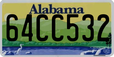 AL license plate 64CC532