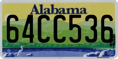 AL license plate 64CC536