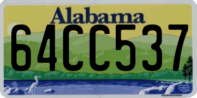 AL license plate 64CC537