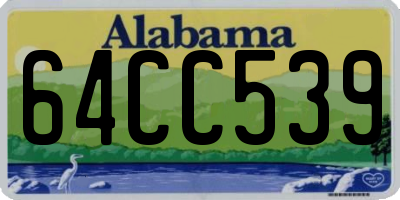 AL license plate 64CC539