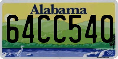 AL license plate 64CC540