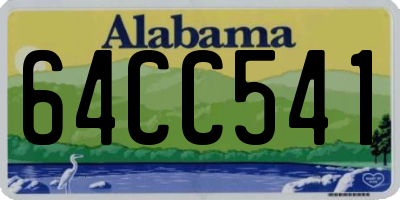 AL license plate 64CC541