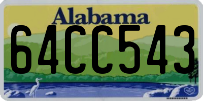AL license plate 64CC543