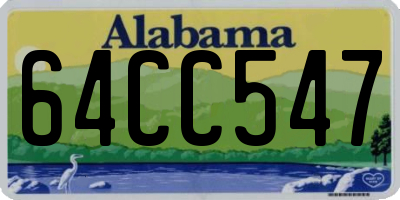AL license plate 64CC547