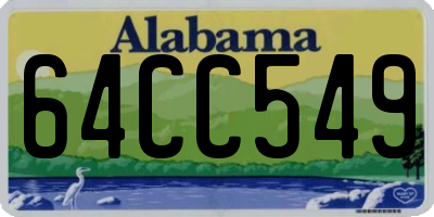AL license plate 64CC549