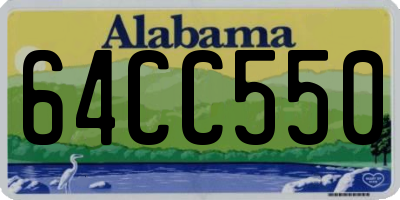 AL license plate 64CC550
