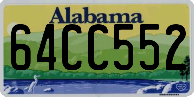 AL license plate 64CC552