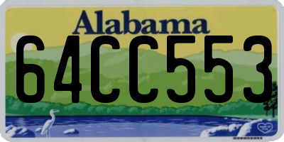 AL license plate 64CC553