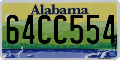 AL license plate 64CC554