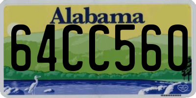 AL license plate 64CC560