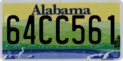 AL license plate 64CC561