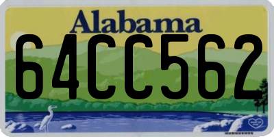 AL license plate 64CC562