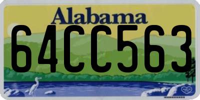 AL license plate 64CC563