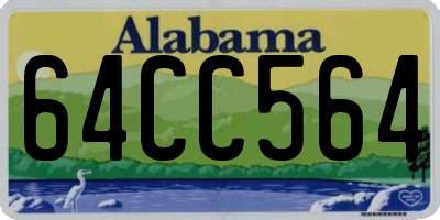 AL license plate 64CC564