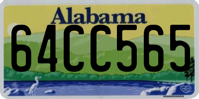AL license plate 64CC565