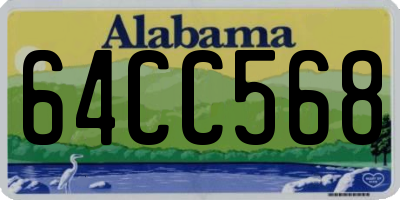 AL license plate 64CC568