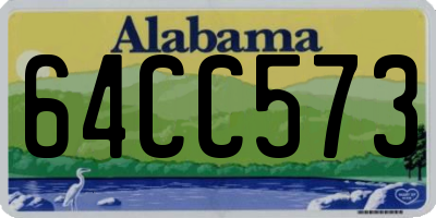 AL license plate 64CC573