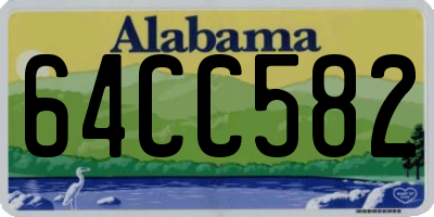 AL license plate 64CC582