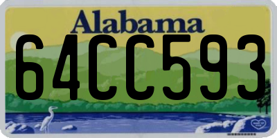 AL license plate 64CC593