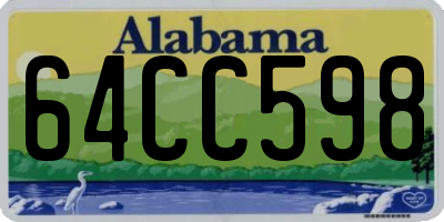 AL license plate 64CC598
