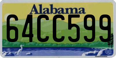 AL license plate 64CC599