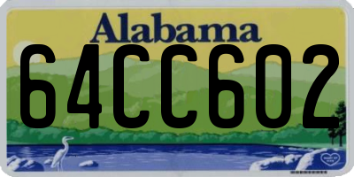AL license plate 64CC602