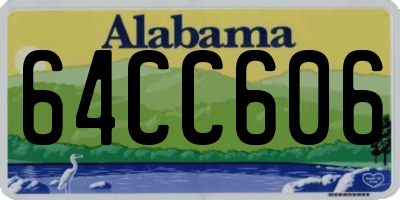 AL license plate 64CC606