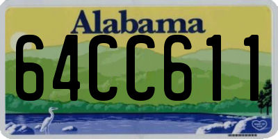 AL license plate 64CC611