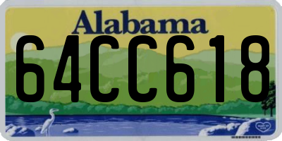 AL license plate 64CC618