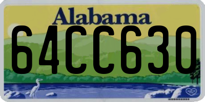 AL license plate 64CC630