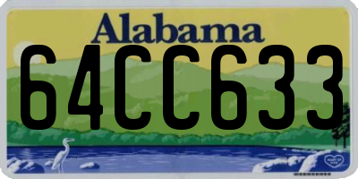 AL license plate 64CC633