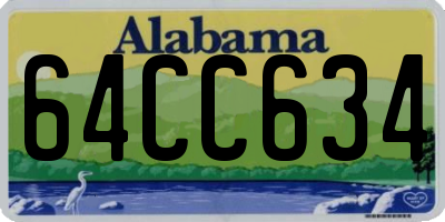AL license plate 64CC634