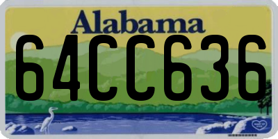 AL license plate 64CC636