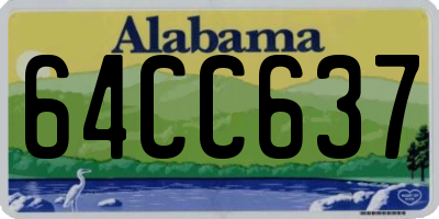 AL license plate 64CC637