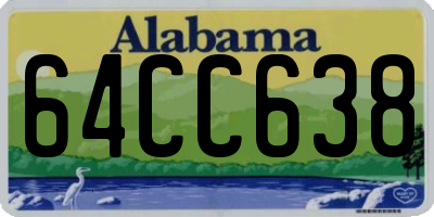 AL license plate 64CC638