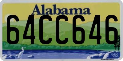 AL license plate 64CC646