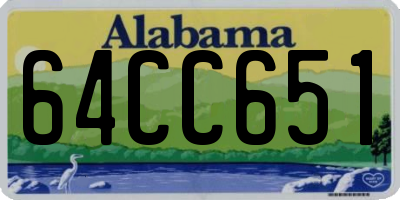 AL license plate 64CC651