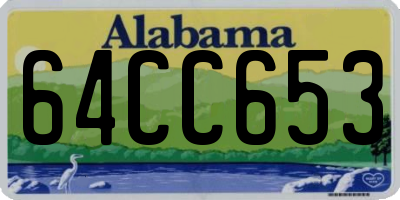 AL license plate 64CC653
