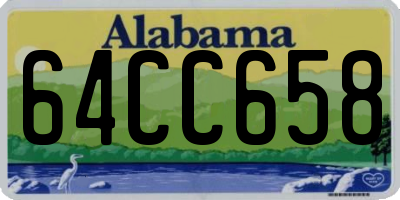 AL license plate 64CC658