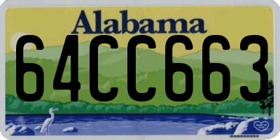 AL license plate 64CC663