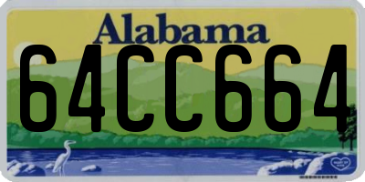 AL license plate 64CC664